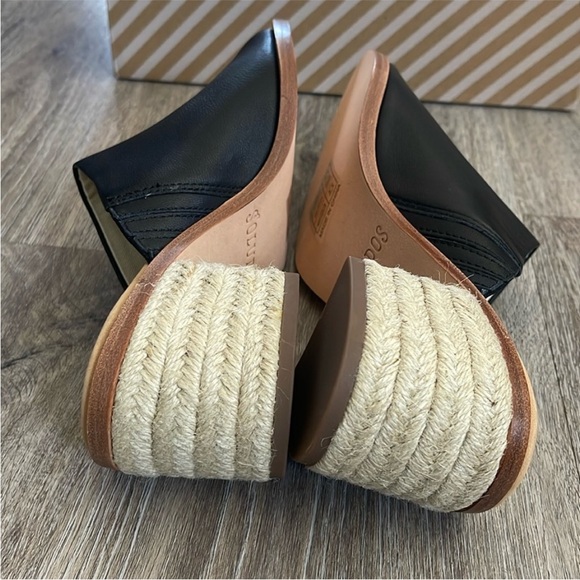 NWT Anthropologie Soludos Capri Mule Leather Black Size 5 - Picture 5 of 12